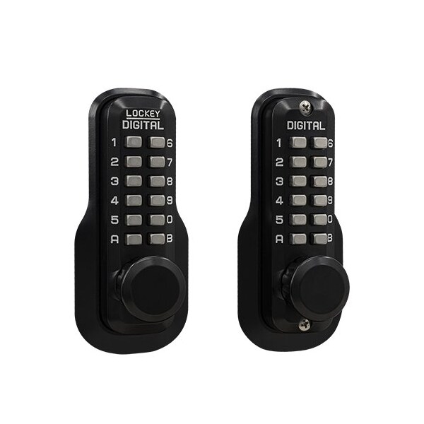 Mechanical Keyless Digital Combination Deadlocking Spring Latch Lock Double Combination Jet Black